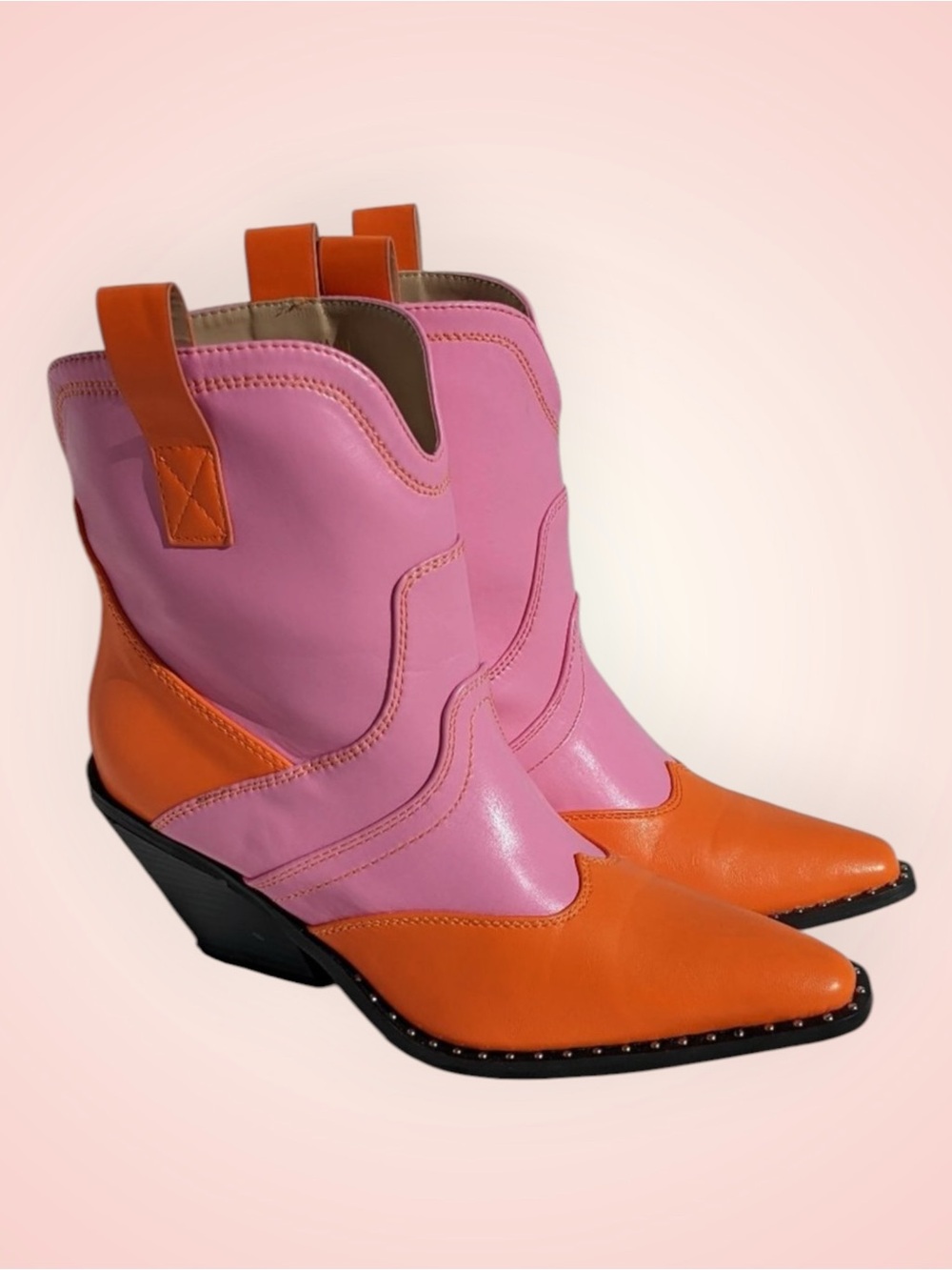 So Me Lunaah Western Cowboy Ankle Booties Size 8 Women - Picture 2 of 4